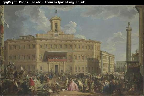 Giovanni Paolo Pannini The Lottery at Palazzo Montecitorio